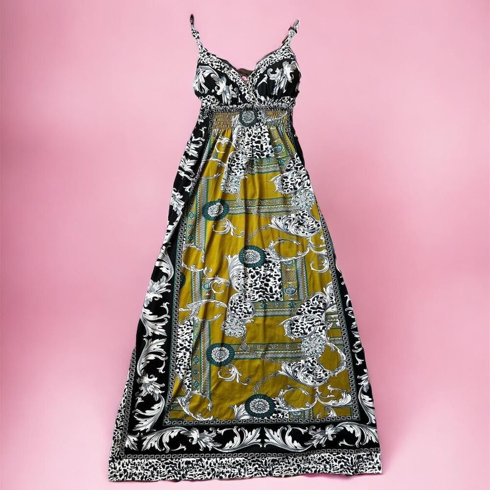 Maxi Sundress with Built in Bra Spaghetti Straps